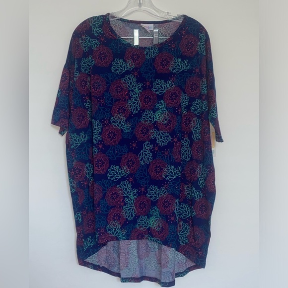 LuLaRoe floral outline Irma tunic - Picture 2 of 6